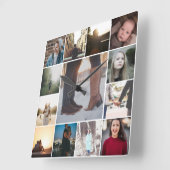 Creëer een Aangepast 13 Sjabloon voor fotocollage Vierkante Klok (Hoek)