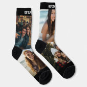 Creëer een Aangepast 4-fotocollage met tekst boven Sokken (Rechts)