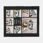 Creëer een Aangepast 8-fotocollage KAN KLEUR PICK Fleece Deken (Voorkant (Horizontaal))