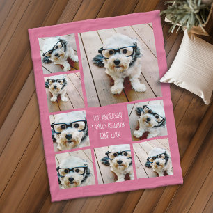 Creëer een Aangepast 8-fotocollage KAN KLEUR PICK Fleece Deken