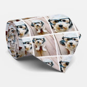 Creëer een Aangepast fotocollage met 4 foto's wit Stropdas (Opgerold)