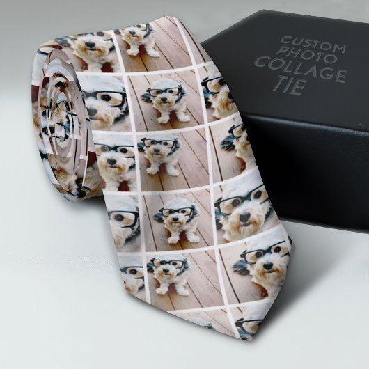 Creëer een Aangepast fotocollage met 4 foto's wit Stropdas