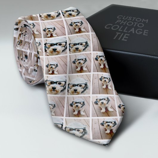 Creëer een Aangepast fotocollage met 6 foto's wit Stropdas