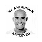 Creëer een aangepast grappig gezichtsveld goedkeur rubberstempel (Afrduk)