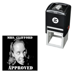 Creëer een aangepast grappig gezichtsveld goedkeur zelfinktende stempel