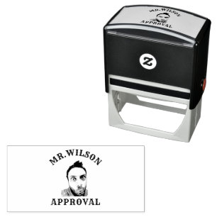 Creëer een aangepast grappig gezichtsveld goedkeur zelfinktende stempel