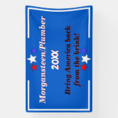 Creëer een aangepaste campagne voor politieke kand spandoek (Verticaal)