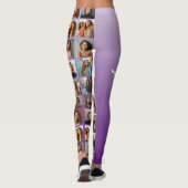 Creëer een aangepaste fotocollage 18 foto's paarse leggings (Achterkant)