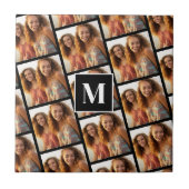 Creëer een Aangepaste fotocollage - 1 foto-monogra Tegeltje (Voorkant)