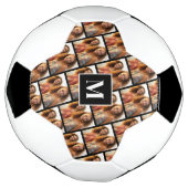 Creëer een Aangepaste fotocollage - 1 foto-monogra Voetbal (Gedraaid)