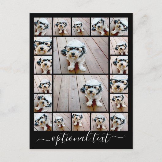 Creëer een aangepaste fotocollage - 20 foto's briefkaart (Voorkant)