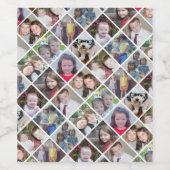 Creëer een Aangepaste fotocollage met 12 foto's Wijn Etiket (Enkel label)