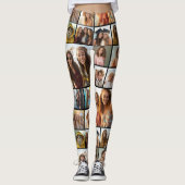 Creëer een Aangepaste fotocollage met 14 foto's Leggings (Voorkant)