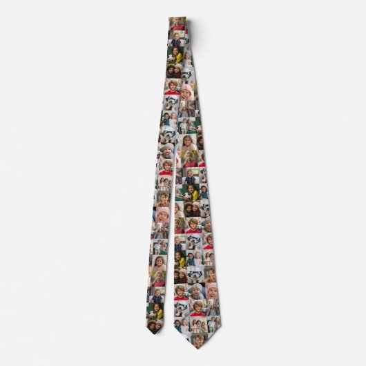 Creëer een Aangepaste fotocollage met 16 foto's Stropdas (Achterkant)