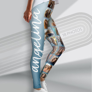 Creëer een aangepaste fotocollage met 18 foto's bl leggings