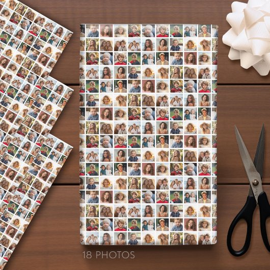 Creëer een Aangepaste fotocollage met 18 foto's Inpakpapier Vel