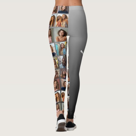 Creëer een Aangepaste fotocollage met 18 foto's Leggings (Achterkant)