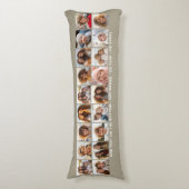 Creëer een Aangepaste fotocollage met 18 foto's Lichaamskussen (Voorkant Verticaal)