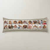 Creëer een Aangepaste fotocollage met 18 foto's Lichaamskussen (Voorkant)