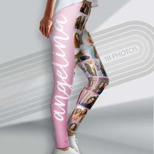 Creëer een aangepaste fotocollage met 18 foto's ro leggings