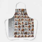 Creëer een Aangepaste fotocollage met 18 foto's Schort (Voorkant)