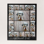 Creëer een Aangepaste fotocollage met 20 foto's Legpuzzel<br><div class="desc">Gebruik maximaal 18 vierkante en 2 landschaps-/horizontale foto's om een uniek en persoonlijk cadeau te creëer. Voor beste resultaten, bewaar uw foto's in vierkanten alvorens te uploaden. Deze trendy lay-out met een plaats voor extra tekst of een monogram omvat schone lijnen en een modern net. Als u de afbeeldingen moet...</div>