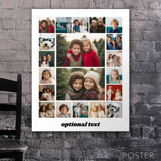 Creëer een Aangepaste fotocollage met 20 foto's Poster