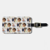 Creëer een Aangepaste fotocollage met 3 foto's Bagagelabel (Voorkant horizontaal)