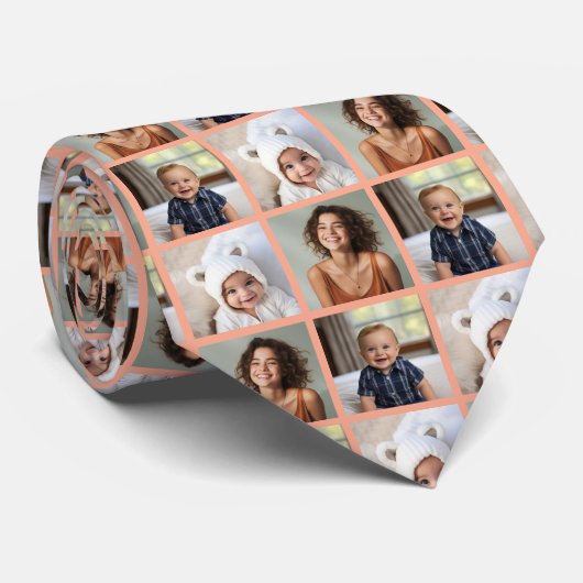 Creëer een Aangepaste fotocollage met 3 foto's Stropdas (Opgerold)