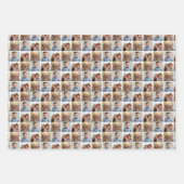 Creëer een aangepaste fotocollage met 3 foto's wit inpakpapier vel (Voorkant 2)