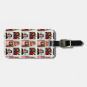 Creëer een Aangepaste fotocollage met 4 foto's Bagagelabel (Voorkant horizontaal)