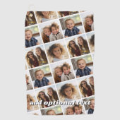 Creëer een Aangepaste fotocollage met 4 foto's Golfhanddoek (Voorkant)