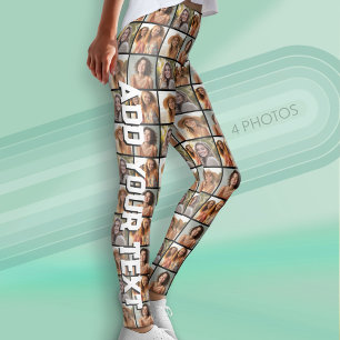 Creëer een Aangepaste fotocollage met 4 foto's Leggings
