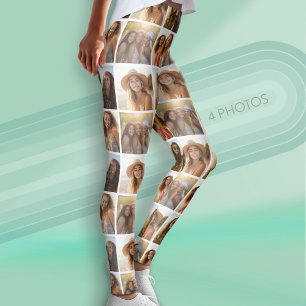 Creëer een Aangepaste fotocollage met 4 foto's Leggings