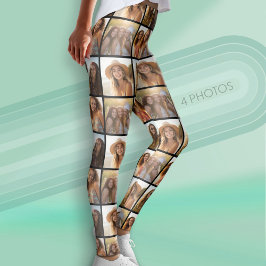 Creëer een Aangepaste fotocollage met 4 foto's Leggings