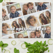 Creëer een Aangepaste fotocollage met 4 foto's Theedoek (Gevouwen)