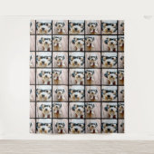 Creëer een Aangepaste fotocollage met 4 foto's Wandkleed (Voorkant)