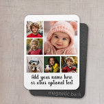Creëer een Aangepaste fotocollage met 6 foto's Magneet<br><div class="desc">Gebruik je favoriete foto of afbeeldingen om een leuk hoopje te maken om met vrienden te delen.</div>