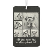 Creëer een aangepaste fotocollage met 6 zwarte fot luchtverfrisser (Achterkant)