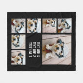 Creëer een Aangepaste fotocollage met 7 foto's - T Fleece Deken (Voorkant (Horizontaal))