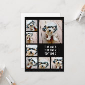 Creëer een Aangepaste fotocollage met 7 foto's - T Kaart (Voorkant / Achterkant in situ)