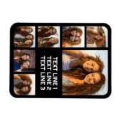Creëer een Aangepaste fotocollage met 7 foto's - T Magneet (Horizontaal)