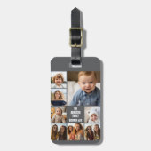 Creëer een Aangepaste fotocollage met 8 foto's Bagagelabel (Voorkant verticaal)