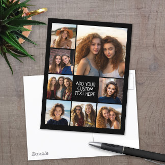Creëer een Aangepaste fotocollage met 8 foto's Briefkaart