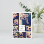 Creëer een Aangepaste fotocollage met 8 foto's Briefkaart (Staand voorkant)