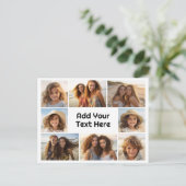 Creëer een Aangepaste fotocollage met 8 foto's Briefkaart (Staand voorkant)