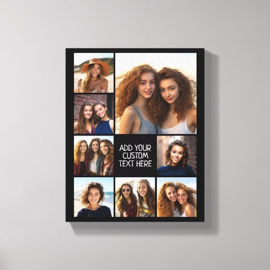 Creëer een Aangepaste fotocollage met 8 foto's Canvas Afdruk (Voorkant)