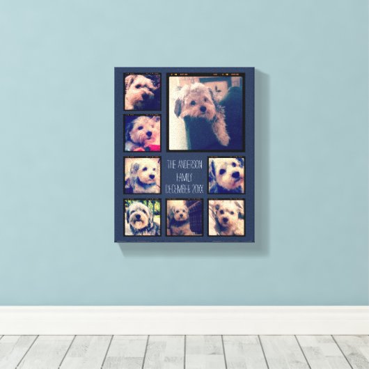Creëer een Aangepaste fotocollage met 8 foto's Canvas Afdruk (Insitu (Houten vloer))