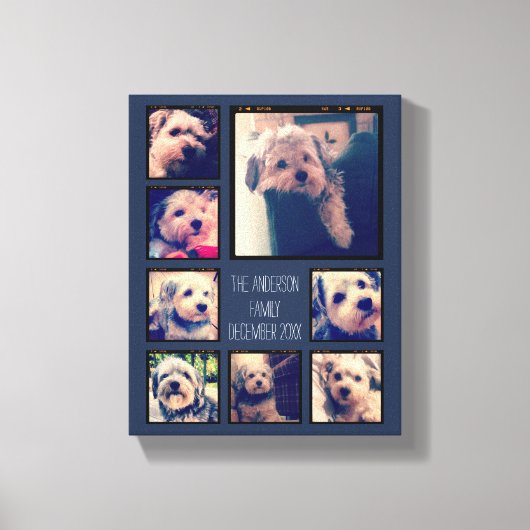 Creëer een Aangepaste fotocollage met 8 foto's Canvas Afdruk (Voorkant)