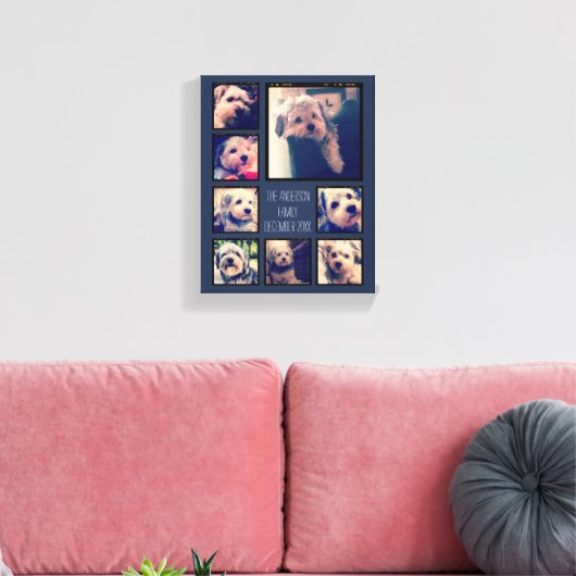 Creëer een Aangepaste fotocollage met 8 foto's Canvas Afdruk (Insitu (Woonkamer))